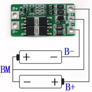BMS 2S 10A LiFePO4 6.4V con Balanceo — imagen 2