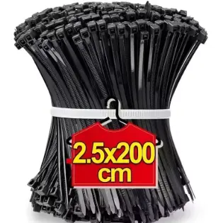 Bridas color negro paquete 200 PCS — imagen 1