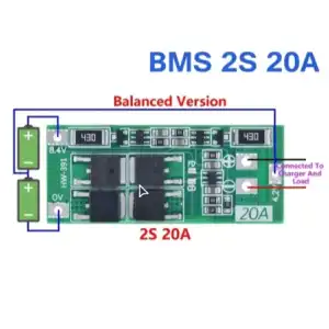BMS 2S 8.4V 20A miniatura 1