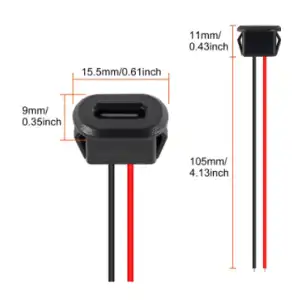 Conector de enchufe hembra tipo C de 2 pines miniatura 2