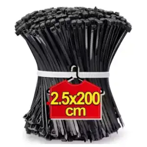 Bridas color negro paquete 200 PCS miniatura 1